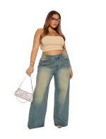 Jean délavé papillon - Non Stretch