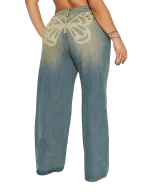 Jean délavé papillon - Non Stretch