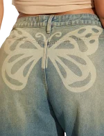 Jean délavé papillon - Non Stretch