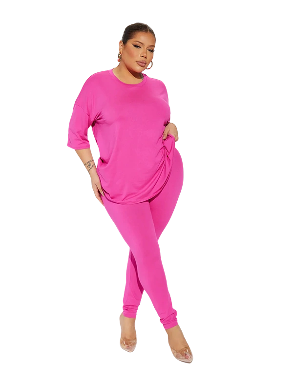 Ensemble rose pantalon et tshirt