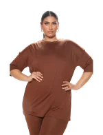 Ensemble marron tshirt et pantalon