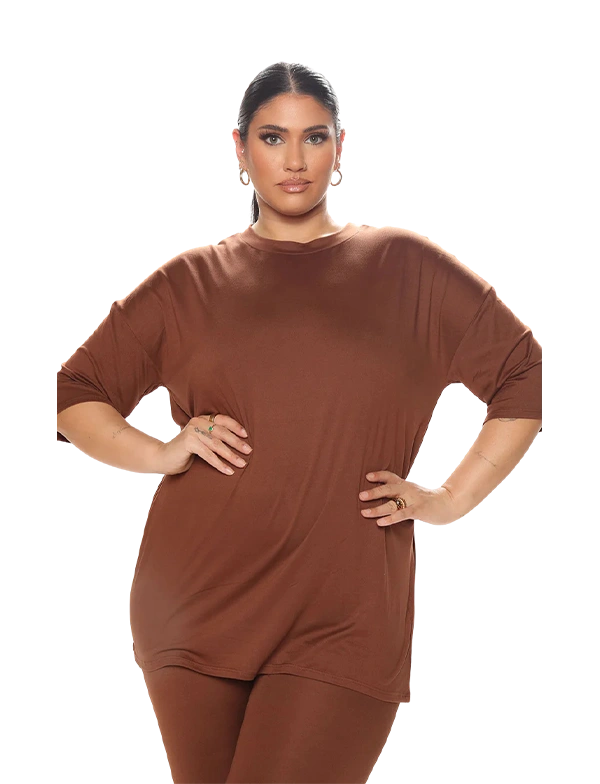 Ensemble marron tshirt et pantalon