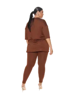 Ensemble marron tshirt et pantalon