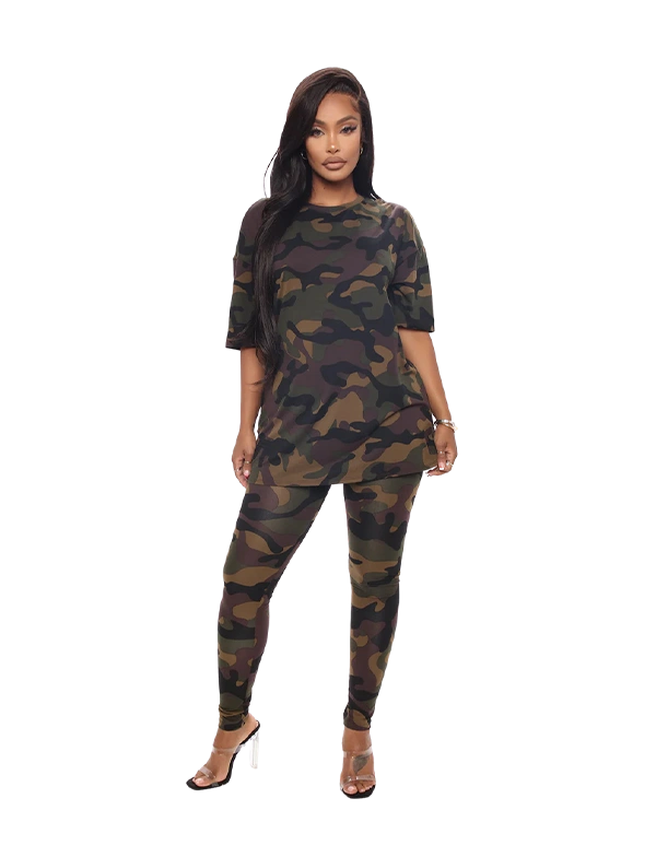 Ensemble treillis tshirt + pantalon