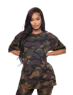 Ensemble treillis tshirt + pantalon