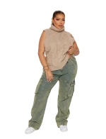 Jean cargo Medium Stretch – Délavé clair