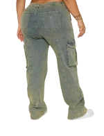 Jean cargo Medium Stretch – Délavé clair