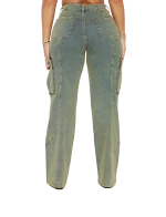 Jean cargo Medium Stretch – Délavé clair