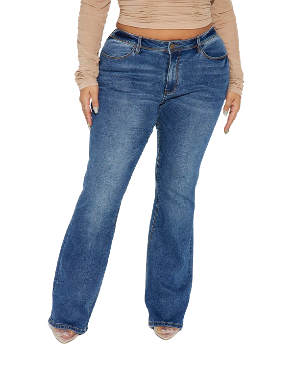 Jean bootcut bleu- Medium Stretch