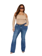 Jean bootcut bleu- Medium Stretch