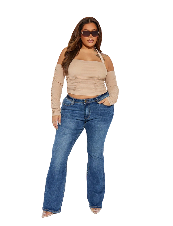 Jean bootcut bleu- Medium Stretch