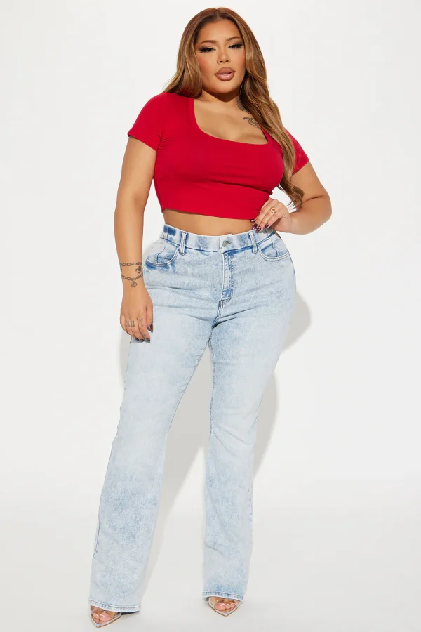 Jean bootcut bleu ciel - High Stretch